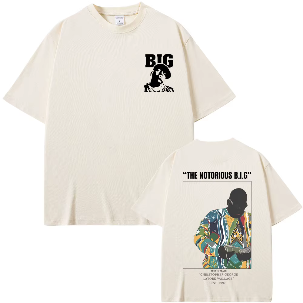 Vintage le célèbre grand T-shirt Biggie Smalls graphique T-shirt hommes femmes mode Hip Hop t-shirts hommes coton surdimensionné T-shirt