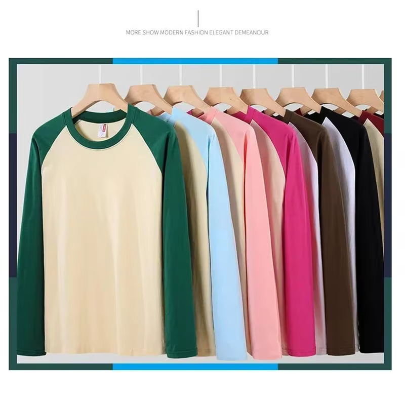 T-shirt Raglan manches longues coton t-shirts hommes femmes vêtements mode pulls décontractés automne hiver chemises