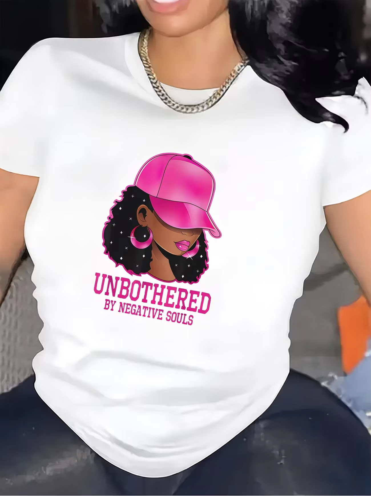 T-shirt pour femme, motif graphique décontracté pour un usage quotidien