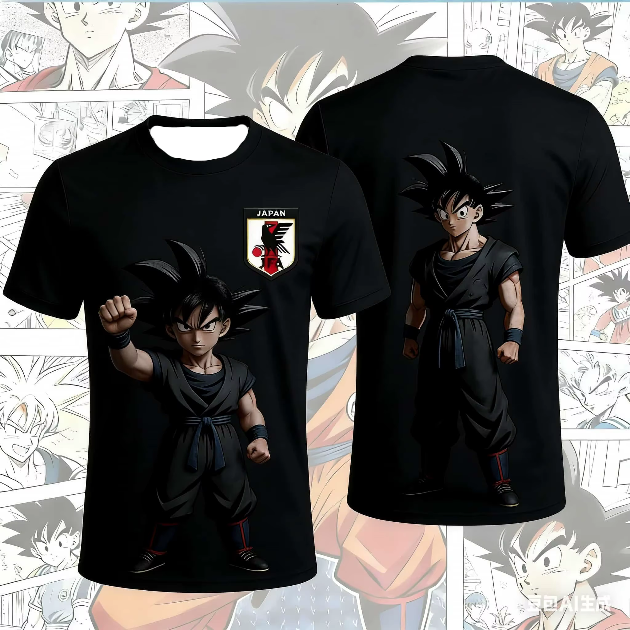 T-shirt graphique DBZ Chibi & Goku musclé