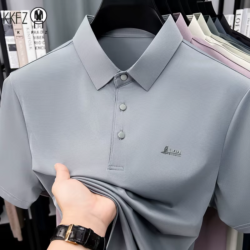 Polo décontracté à manches courtes pour hommes