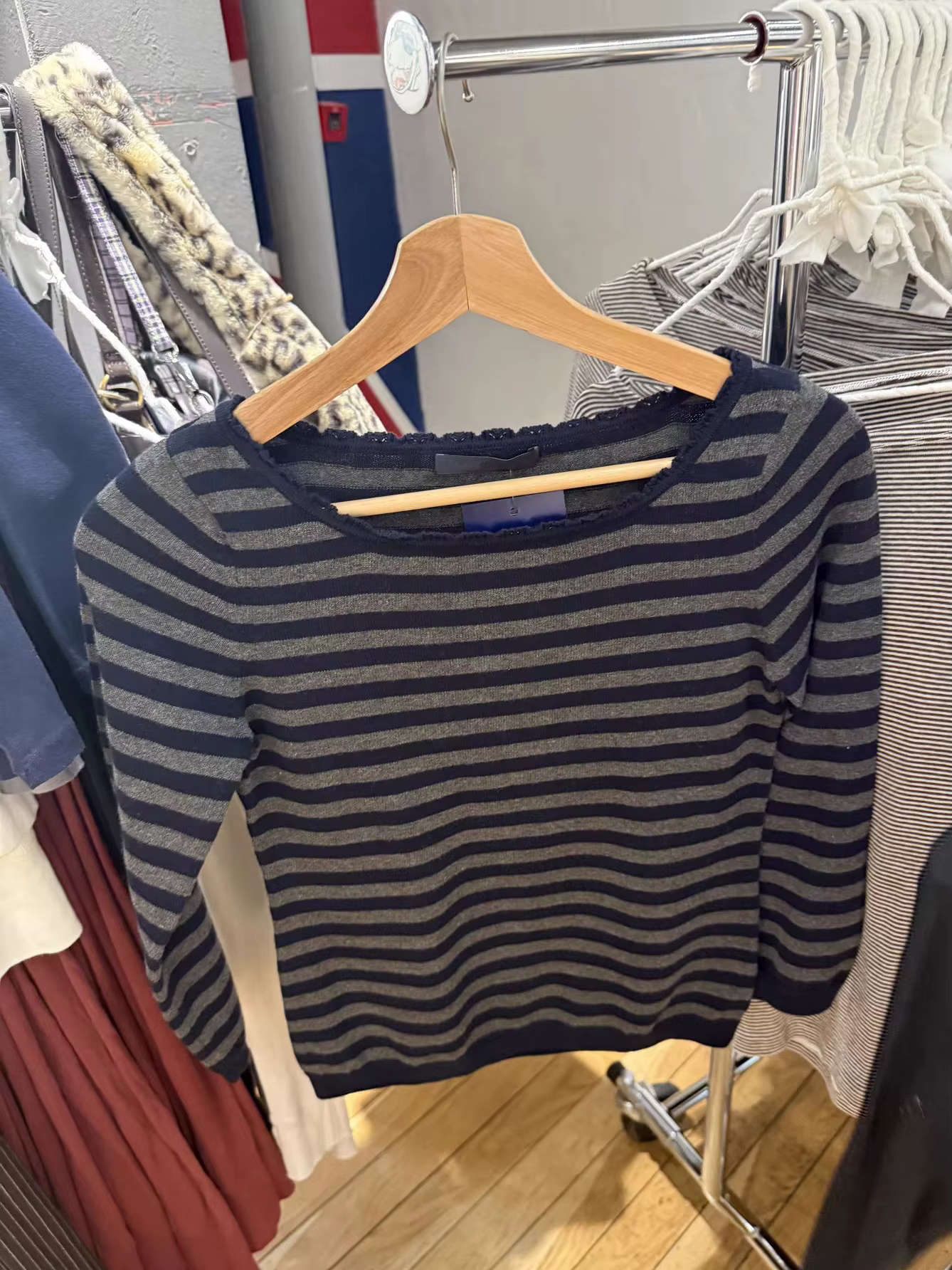 T-shirts rayés à manches trois quarts pour femme