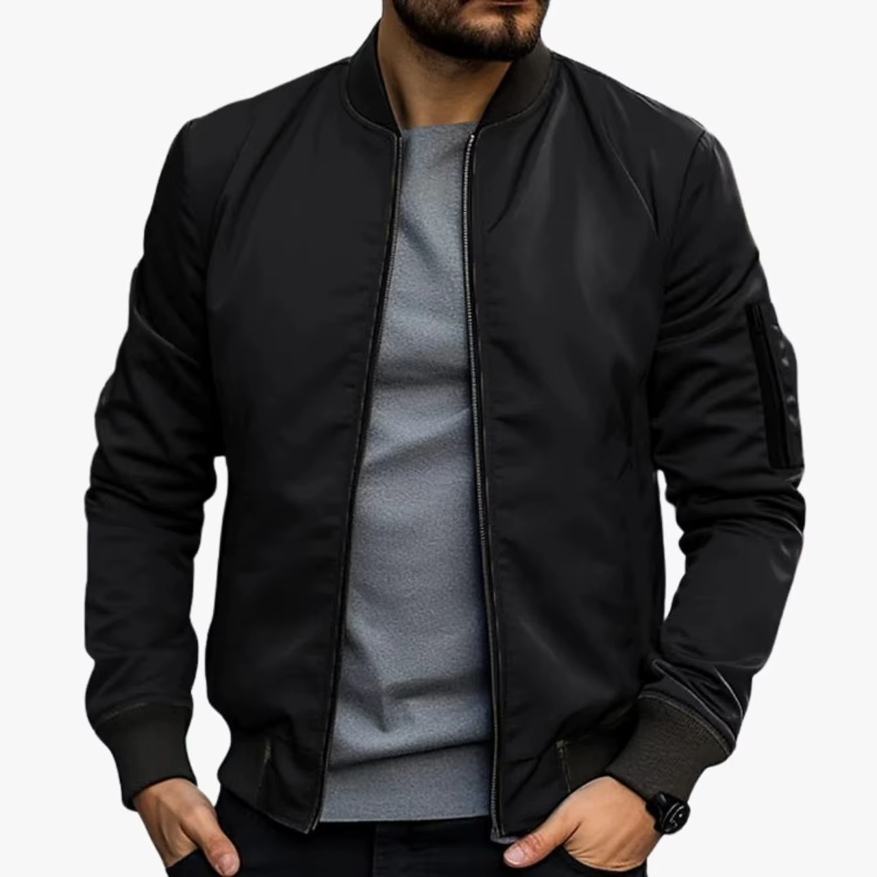 Nouvelles vestes pour hommes couleur unie Bomber veste manteau affaires hommes manteaux coupe-vent hommes vestes à glissière costumes sur mesure