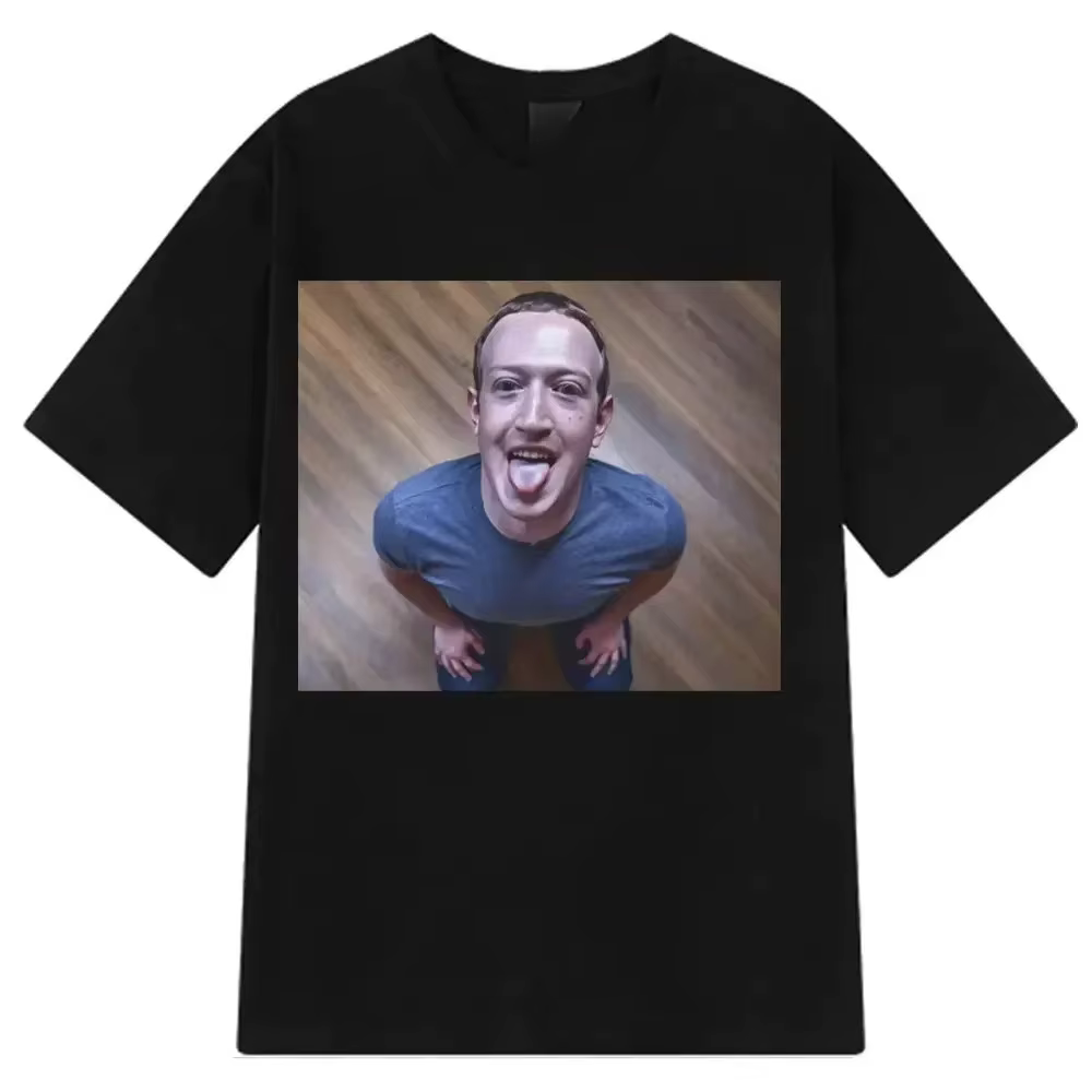Grande taille drôle cerveau escrime Expression T-shirt Mark Zuckerberg bonne blague