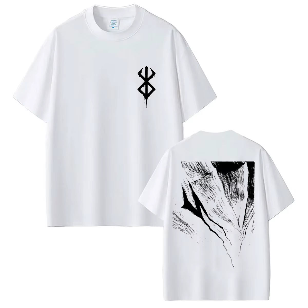 T-shirts Anime Berserk Guts Noir