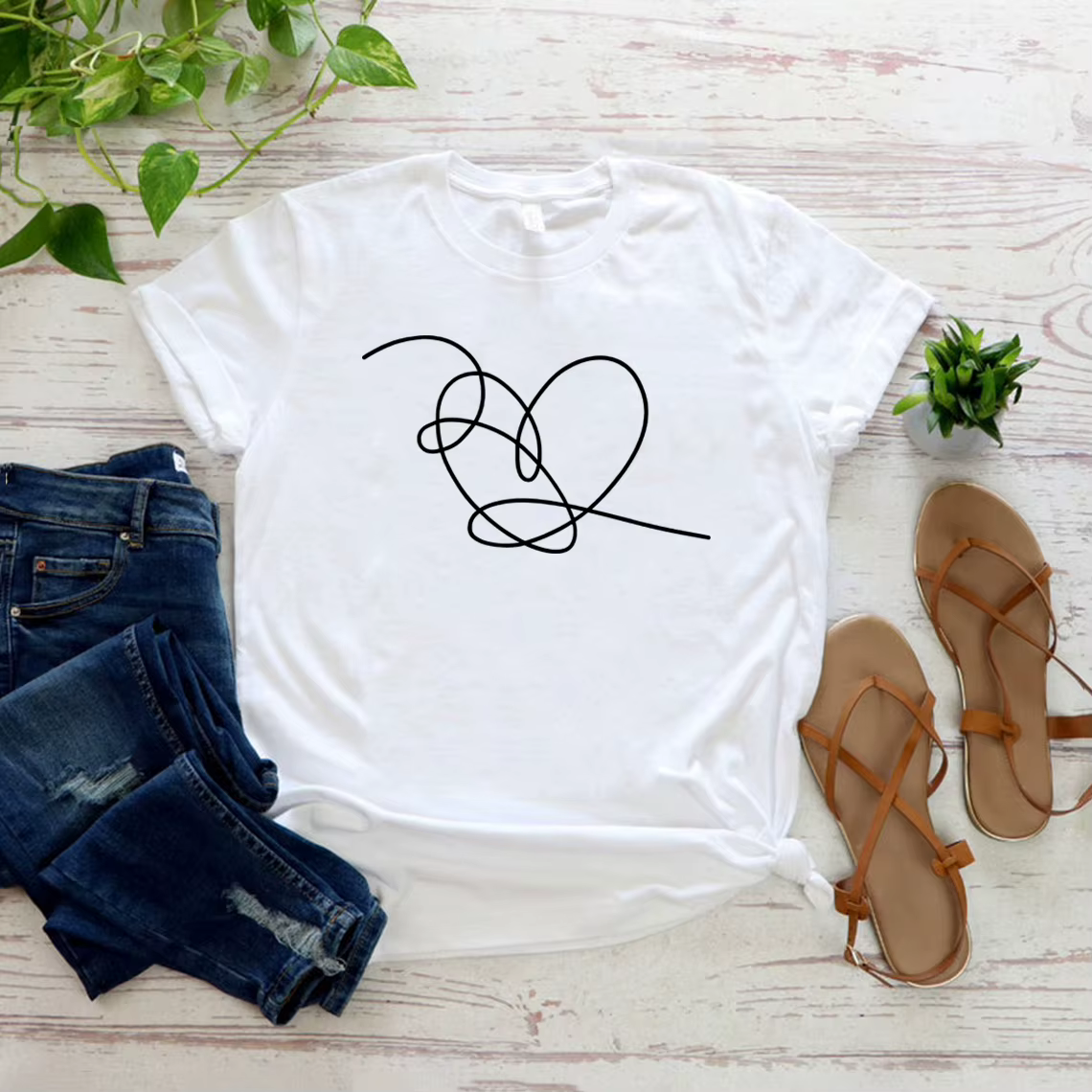 Amour vous-même coeur chemise j'aime larme T-Shirt