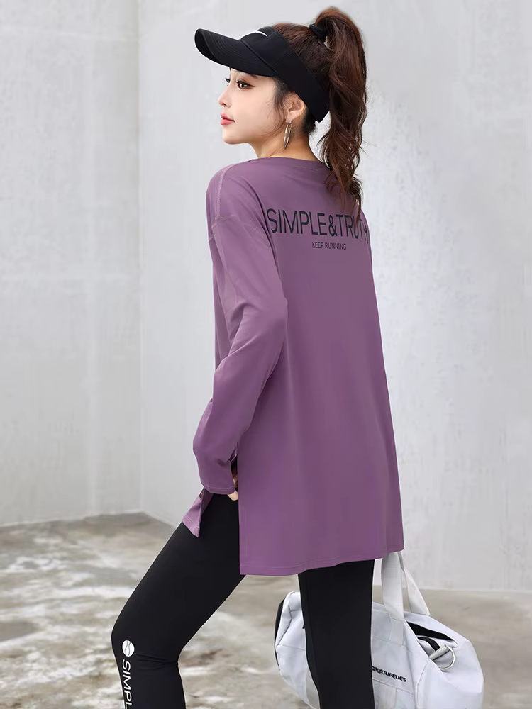 T-shirt ample à manches longues pour femmes