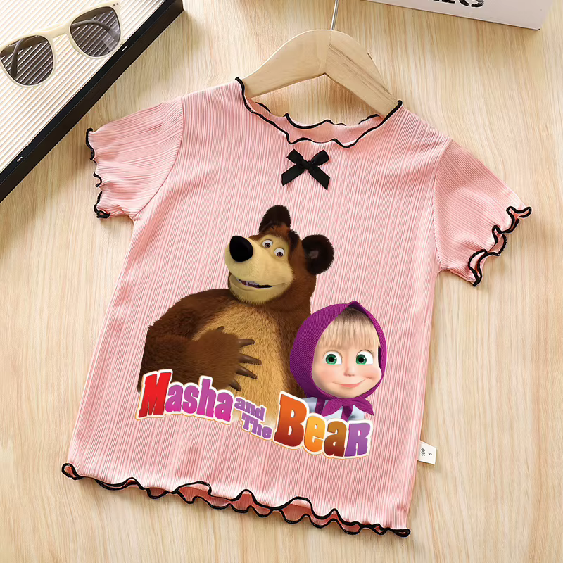 T-shirts à manches courtes pour enfants Mashas and The Bears