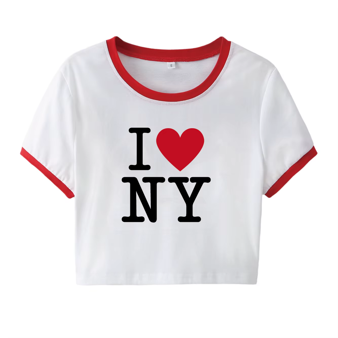 T-shirt en coton imprimé texte I Love New York pour filles