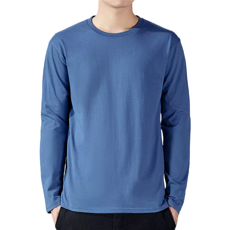 T-shirt en coton à manches longues pour hommes