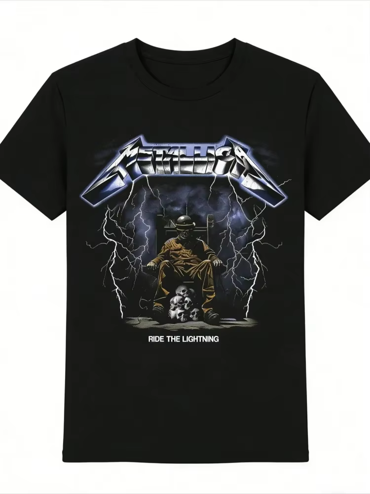 T-shirt avec impression graphique de la couverture du nouvel album METALLICA