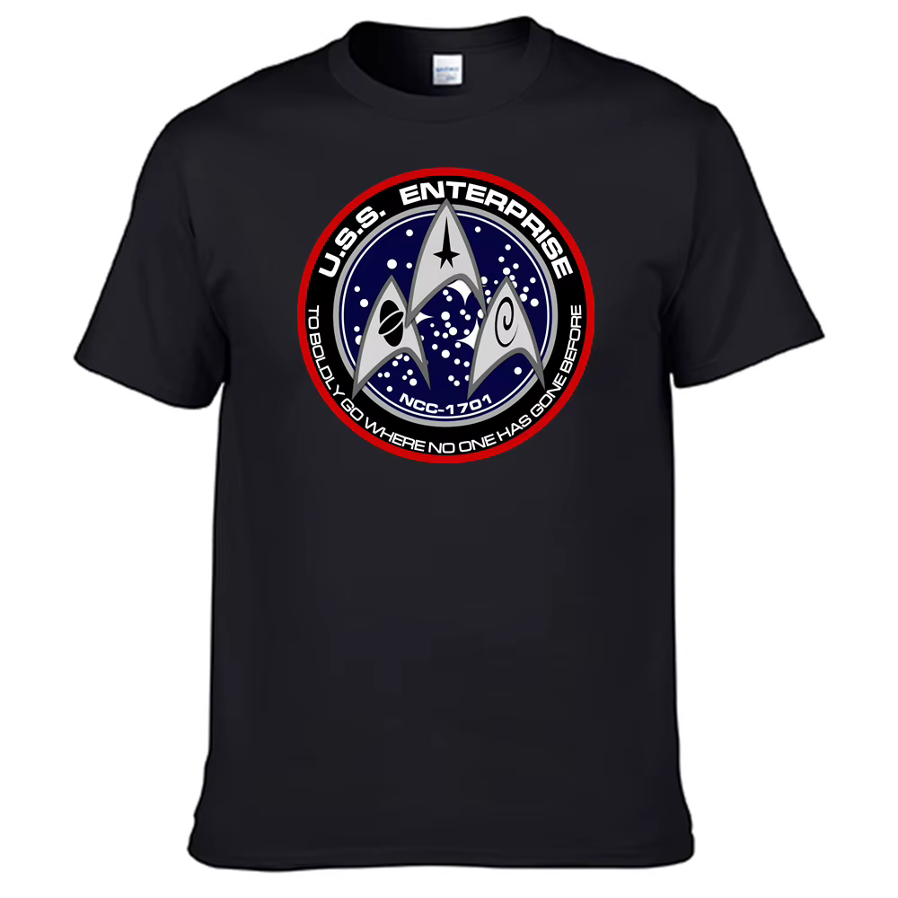 T-shirt étoiles Treks pour hommes, 100% coton