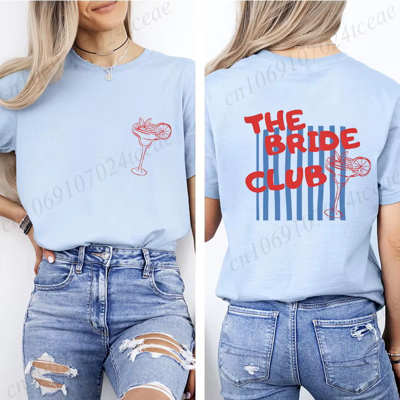 T-shirt de fête prénuptiale The Bride Club pour femme