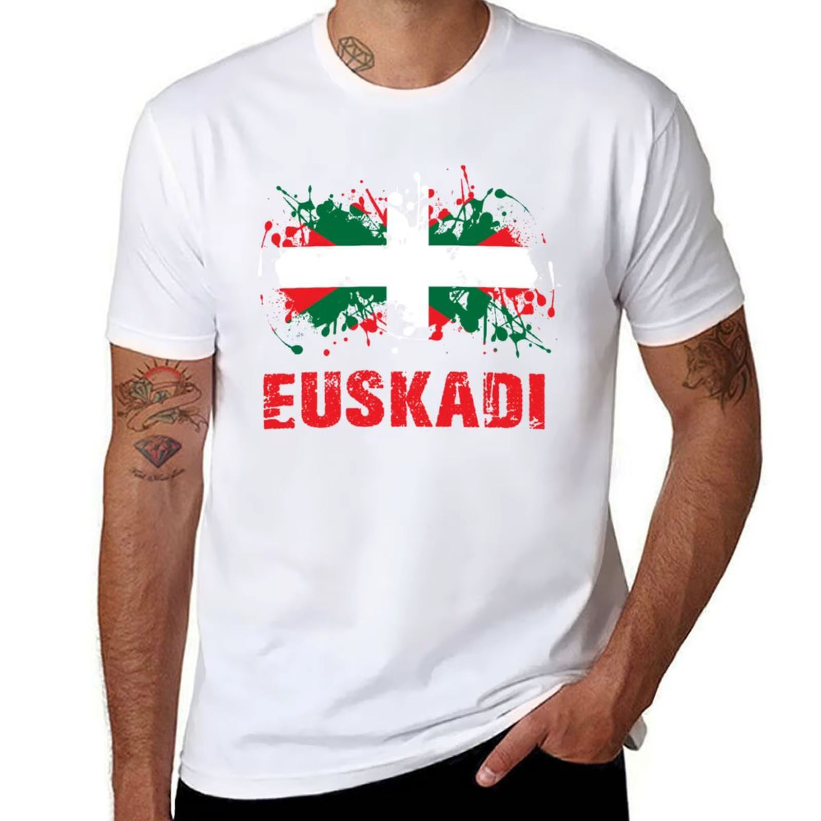 Pays basques et Euskadi pour les amateurs de pays basques T-Shirt homme T-Shirt coton T-Shirt