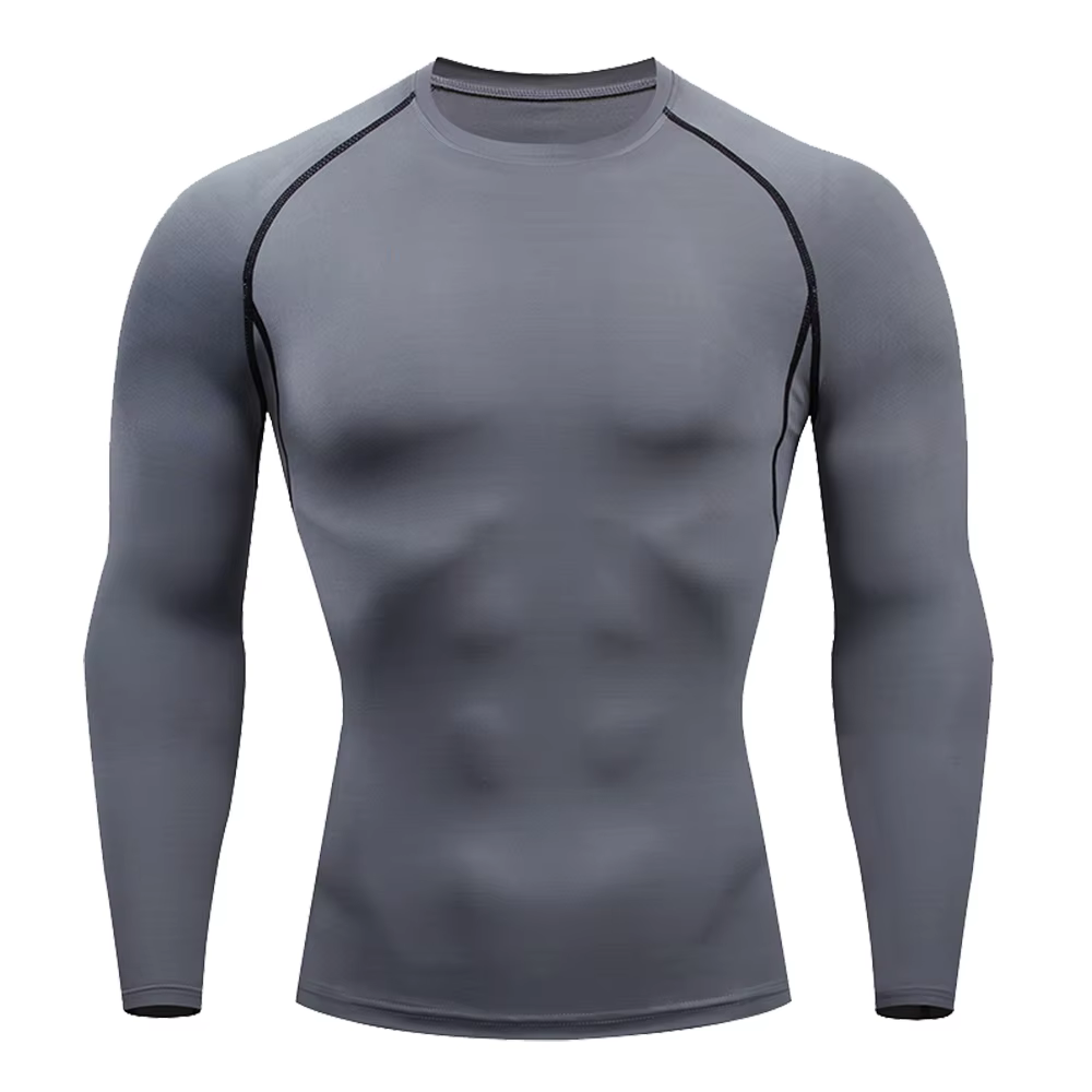 Hommes musculation sport T-Shirt séchage rapide course chemise à manches longues haut de Compression gymnase