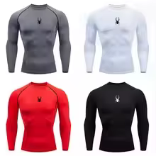 T-shirt de fitness à manches longues pour hommes
