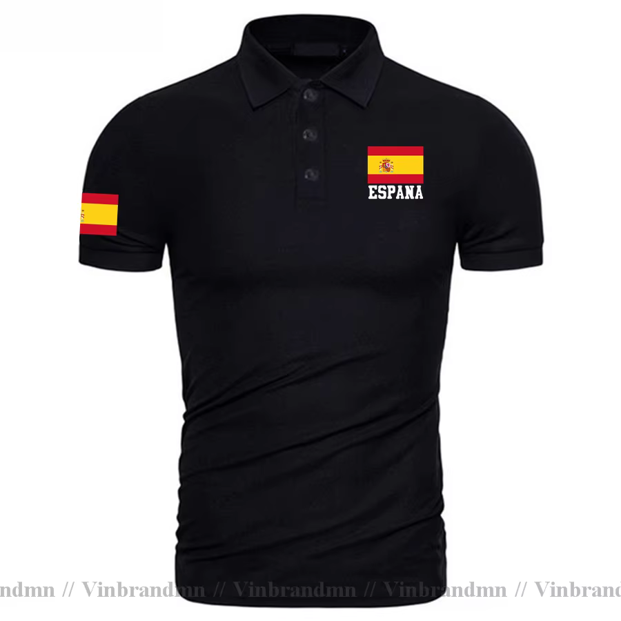 Espagne drapeau conception Polos hommes nouvelle mode chemise