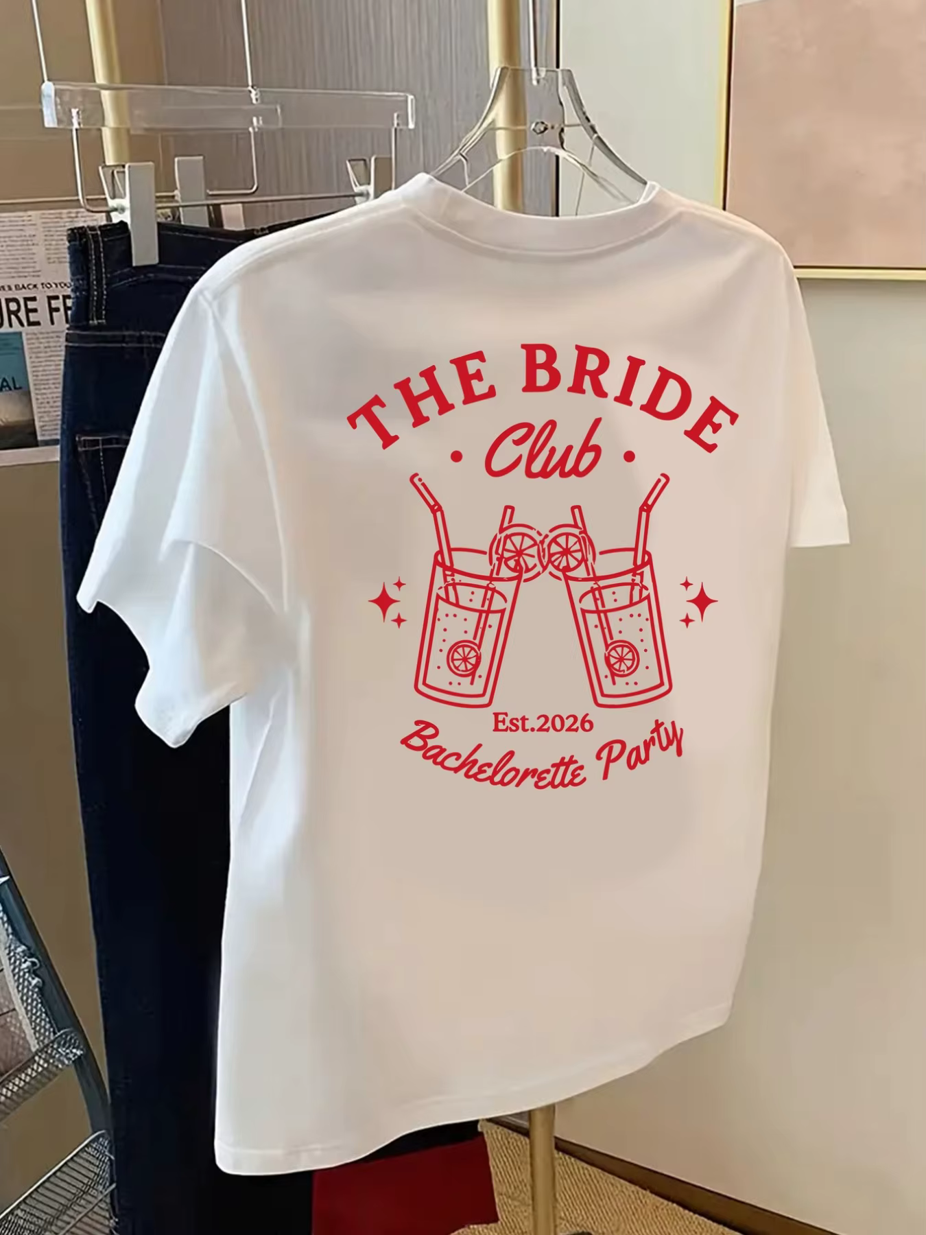 T-shirt à imprimé graphique Bride Club Bachelorette Party