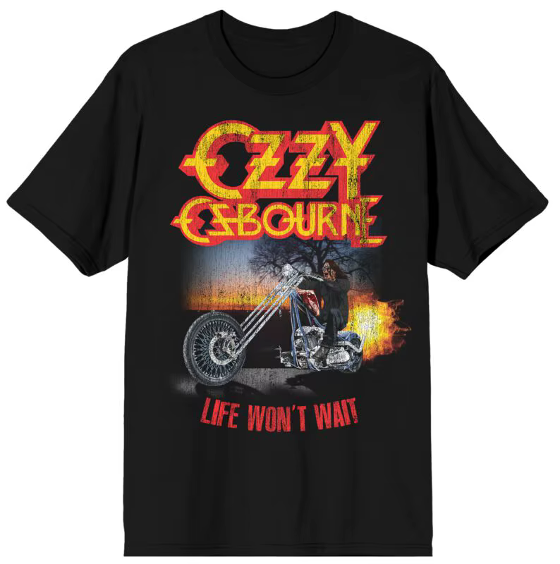 T-Shirt en coton avec image graphique de la bande Ozzy & Lemmy