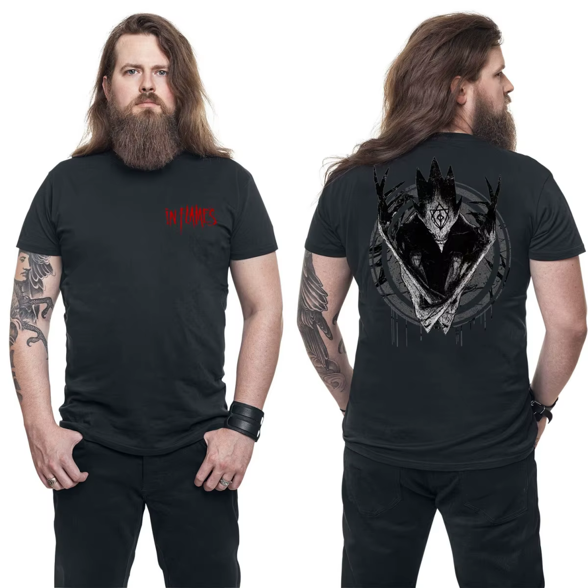 T-shirt en coton unisexe à motif Top in Flames
