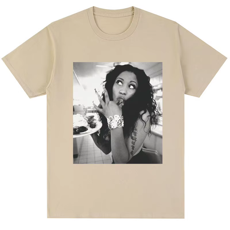 Rap artiste Nicki Minaj imprimé rétro T-shirt foand Hip-hop mode décontracté été
