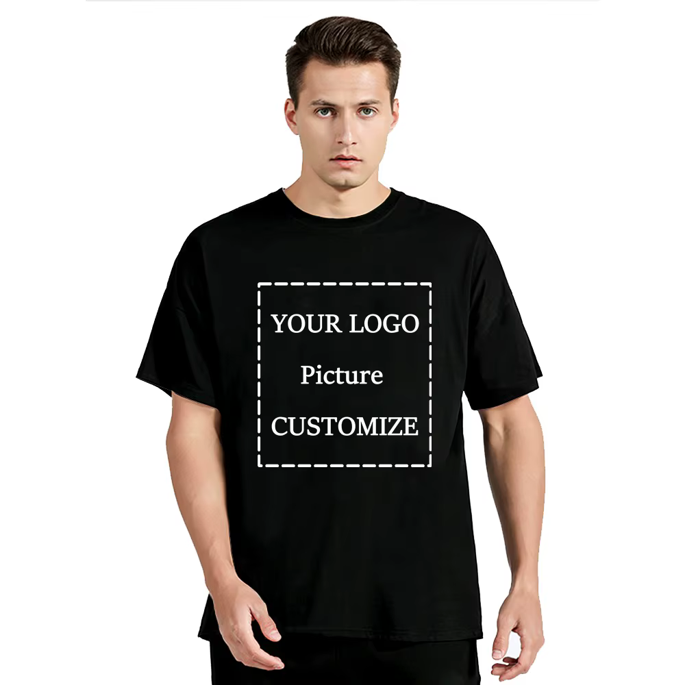 T-shirt surdimensionné personnalisé avec logo et image