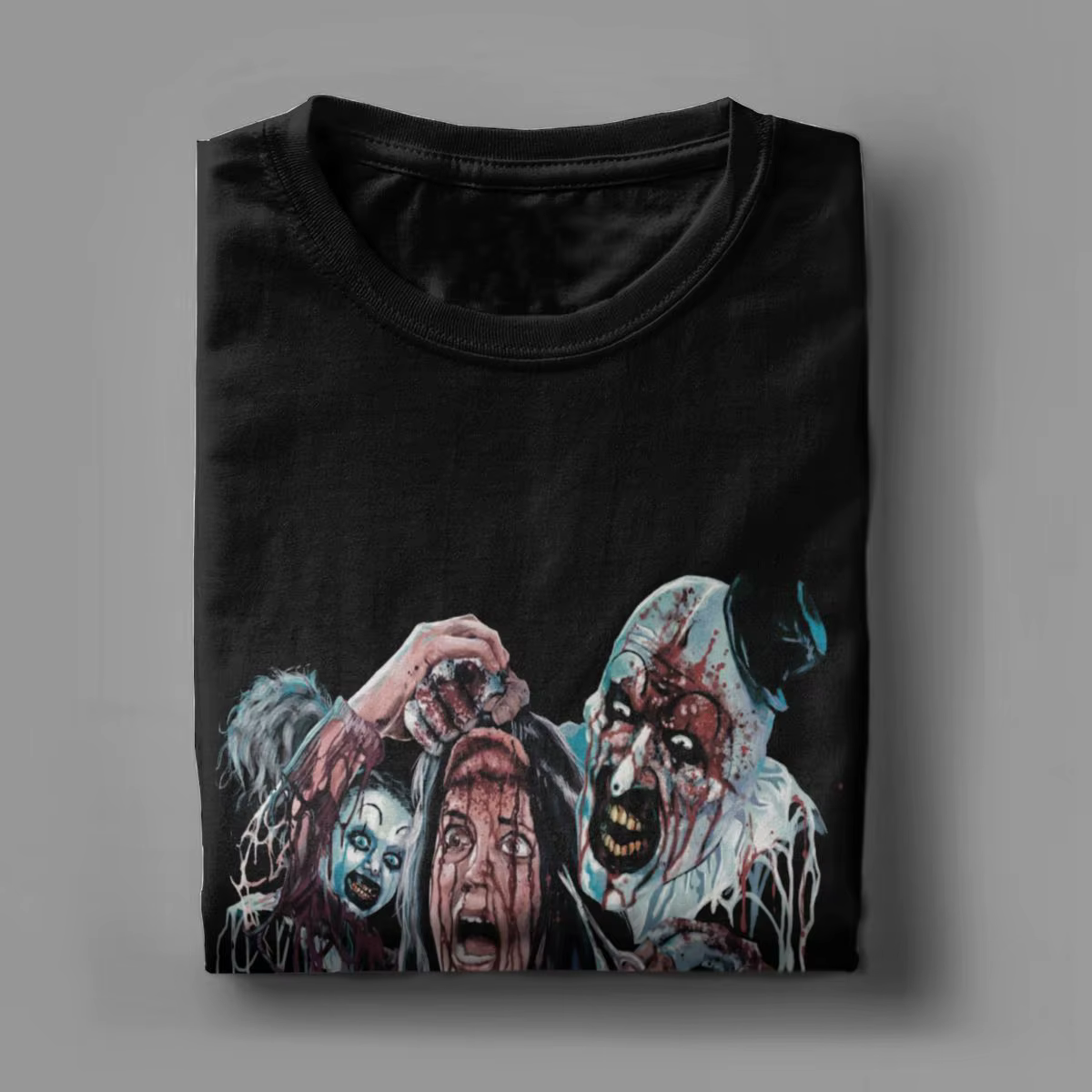 Années 80 vintage Terrifier 2 100% coton loisirs T-Shirt films d'horreur film slasher