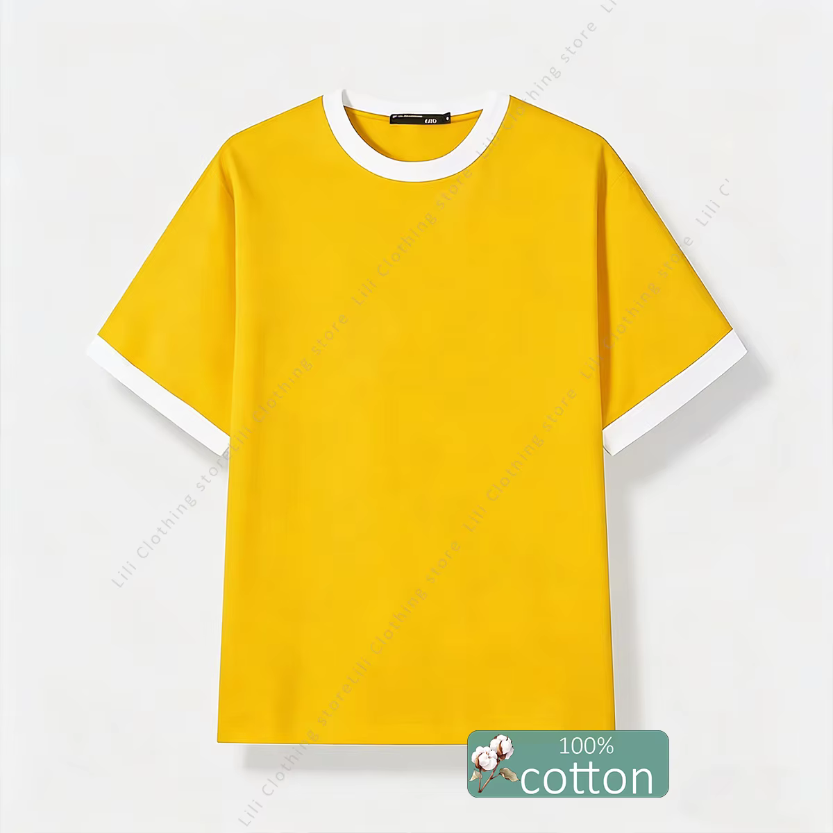 T-shirt vierge pour homme en pur coton de haute qualité