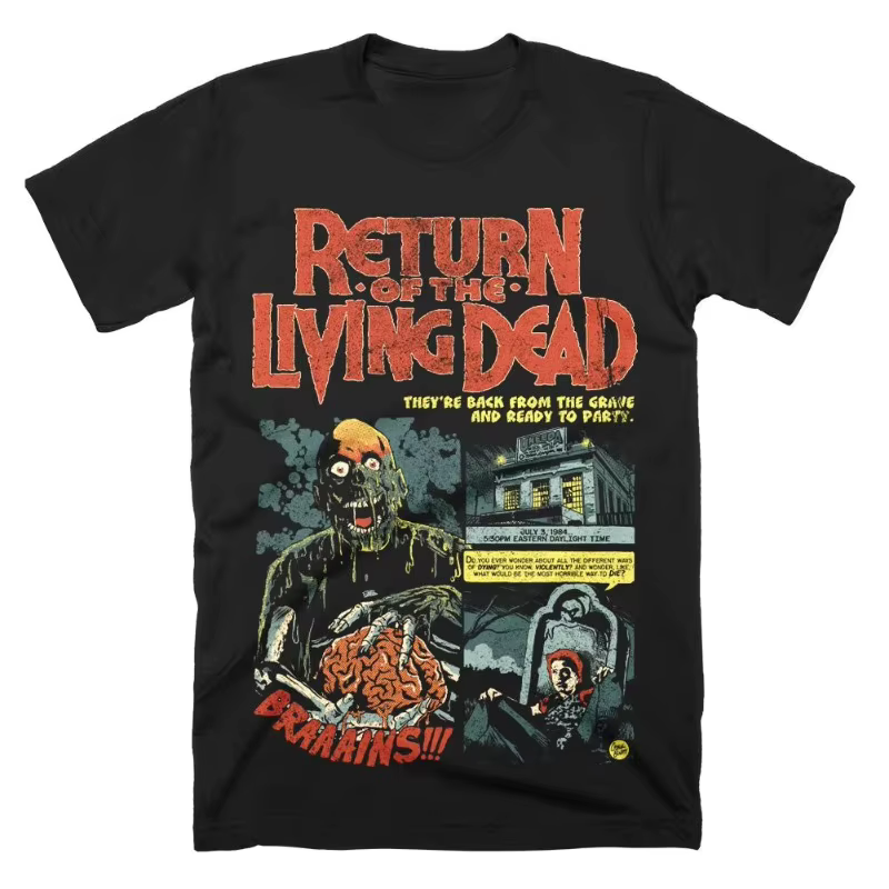 T-shirt ample édition années 80 sur le thème de l'horreur « Le Retour des Morts-vivants » pour homme