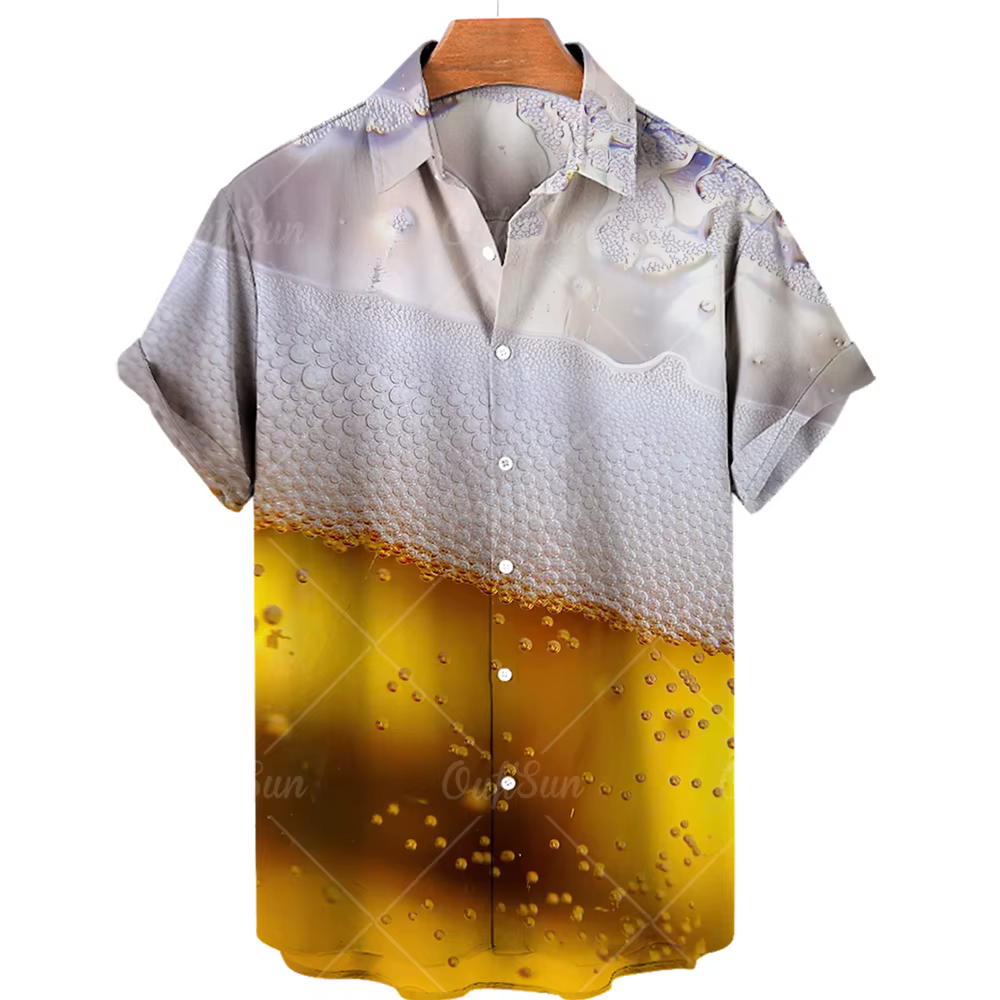 Chemise Hawaïenne Décontractée à la Mode pour Homme