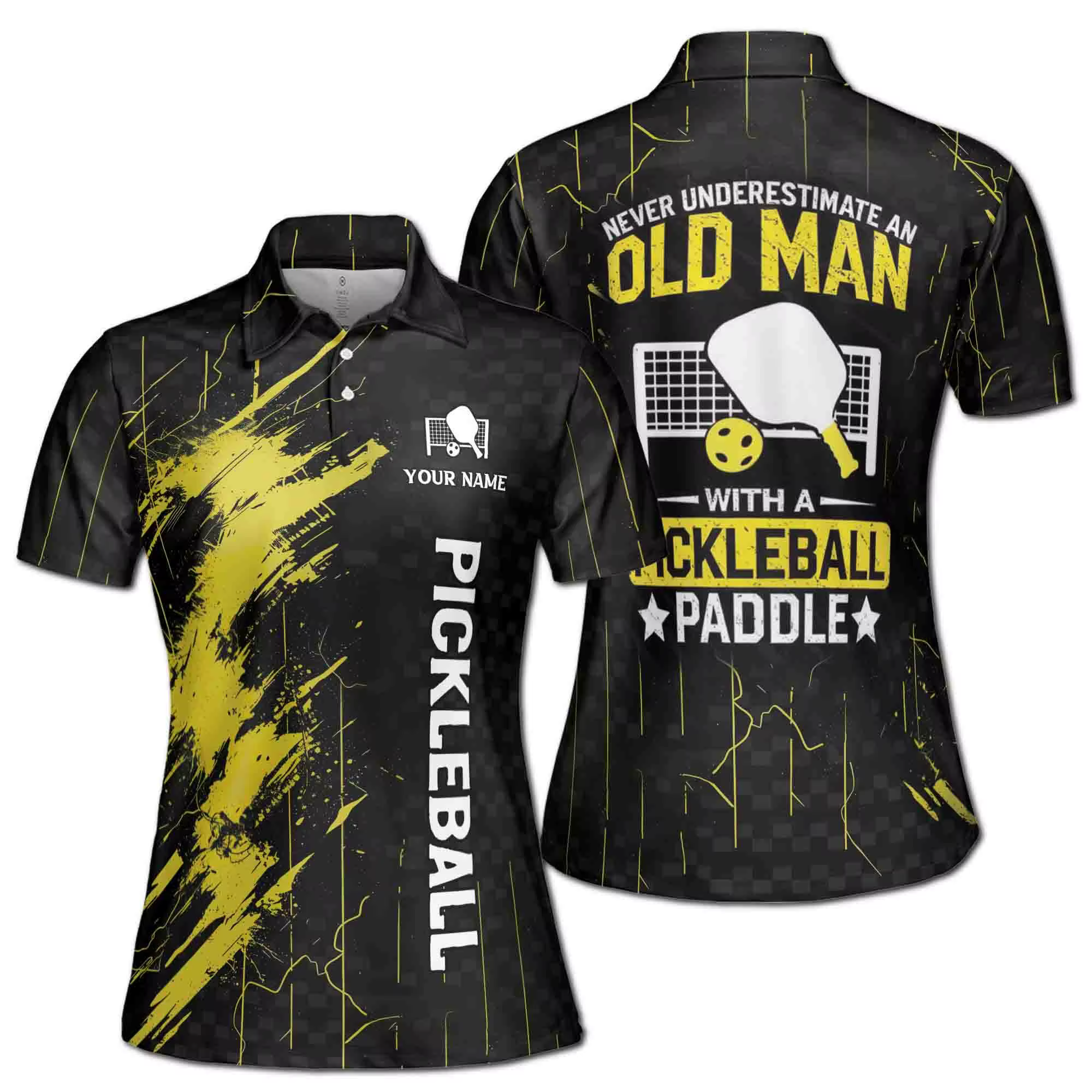 Polo de pickleball personnalisé avec nom