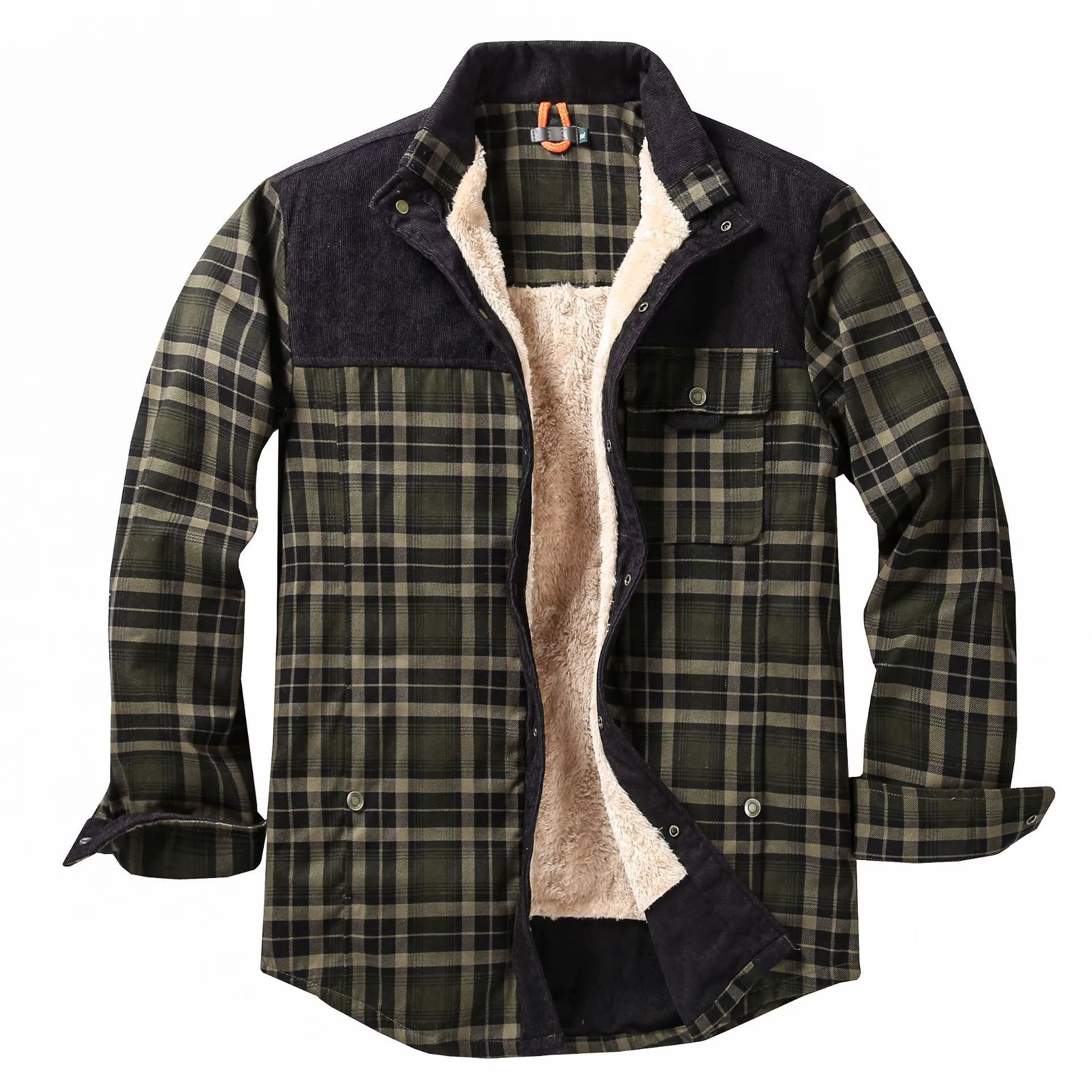 Veste chemise en flanelle pour hommes