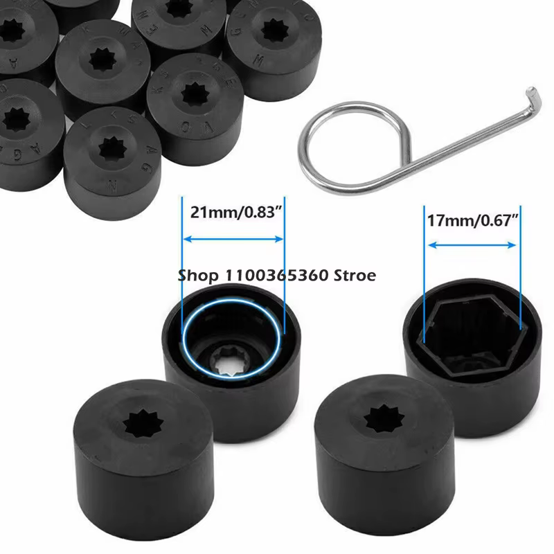 Bouchons de vis de pneu, accessoires de couvercle de boulon d'écrou de moyeu de roue de voiture, pour VW Volkswagen Jetta Polo Tiguan Golf MK4 Passat B6 Seat Leon Ibiza