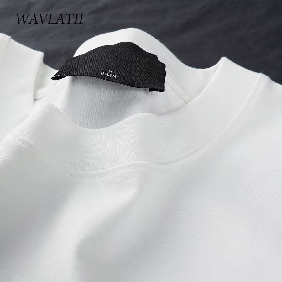 WAVLATII surdimensionné été t-shirts pour femmes hommes marron décontracté femme coréen Streetwear
