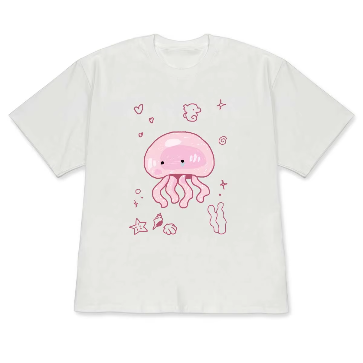 T-shirt à manches courtes avec motif de requin mignon