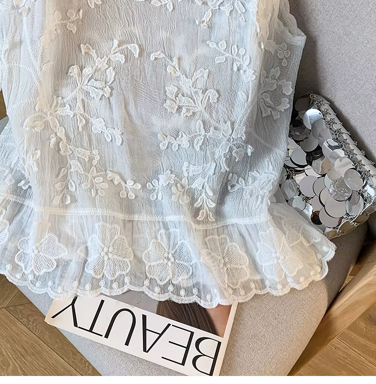 Débardeur en coton et lin pour femmes