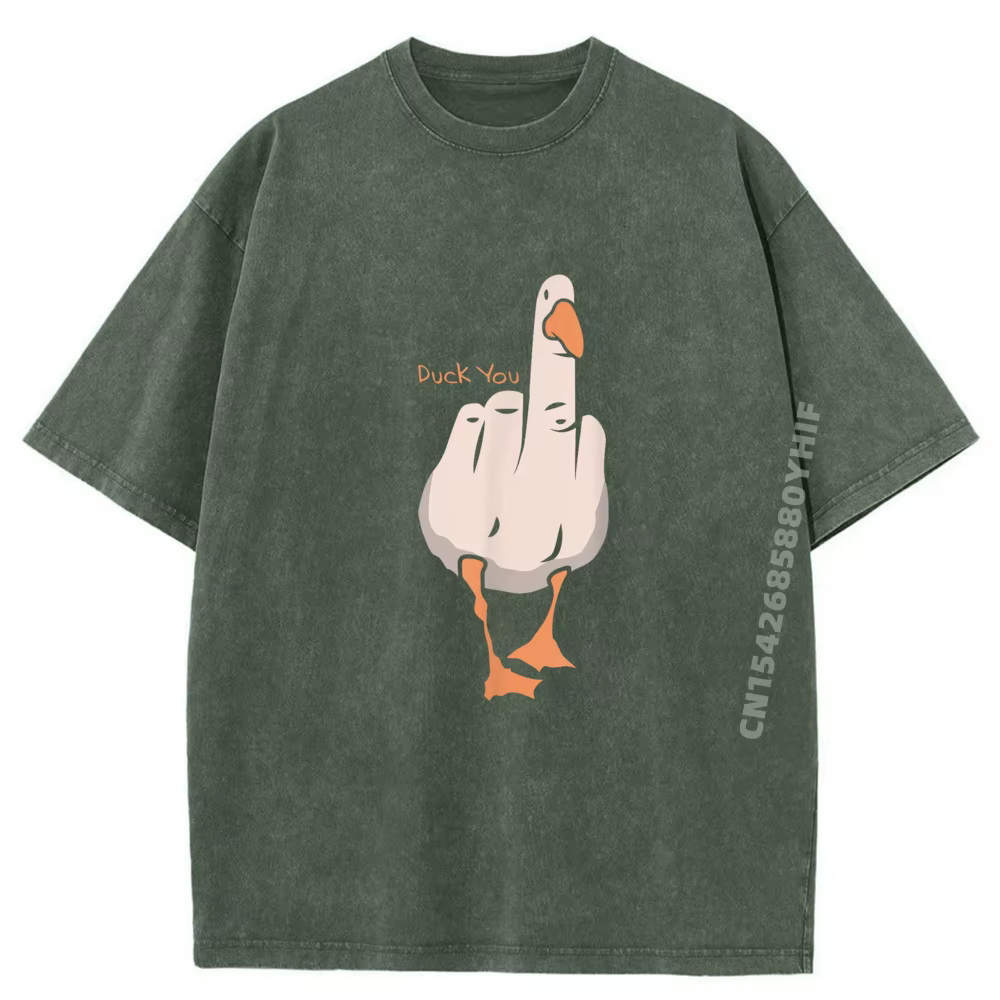 Canard You chemises graphiques hommes à manches courtes t-shirt de haute qualité mode décontracté lavé respirant