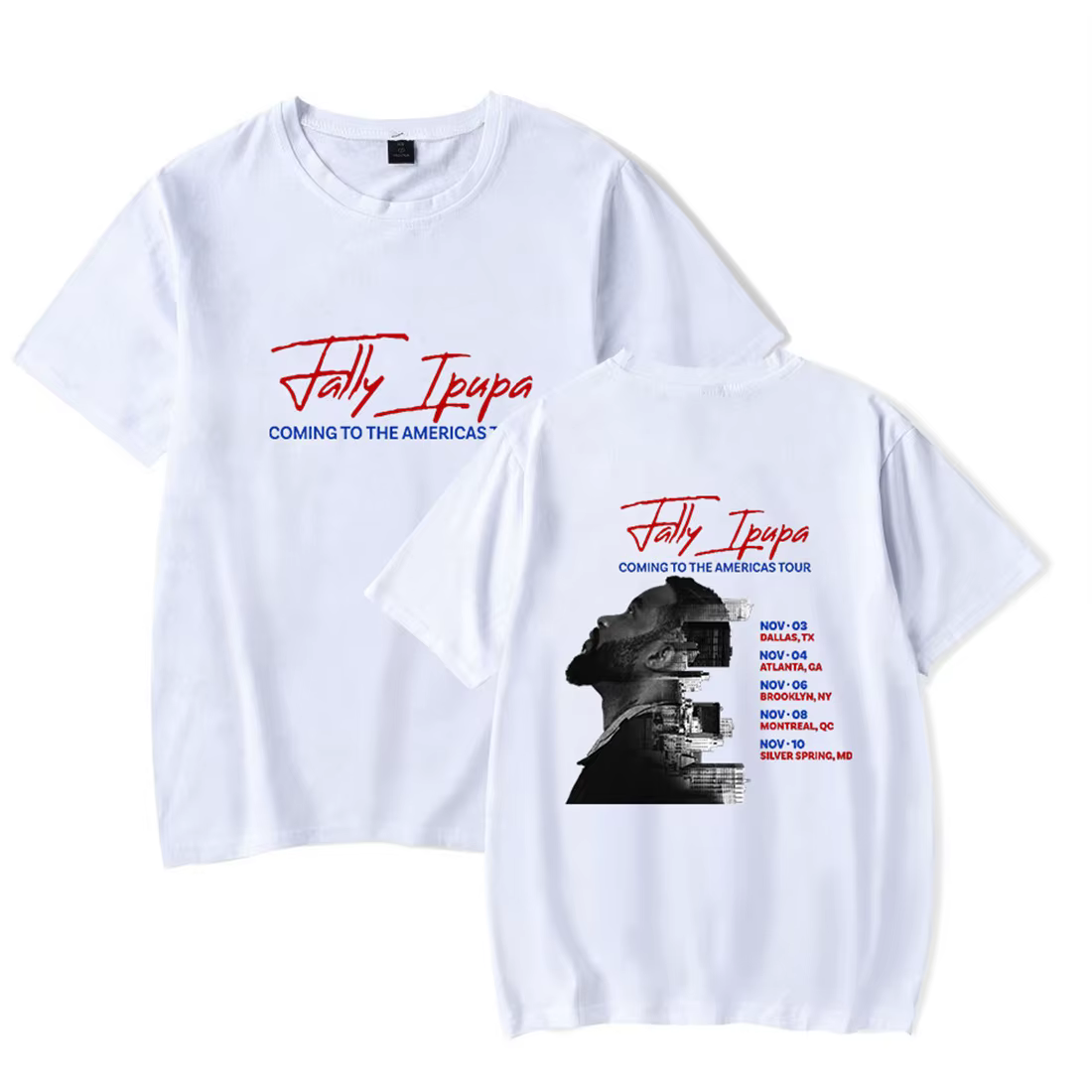 Fally Ipupa venue à la tournée américaine T-shirt décontracté à manches courtes hommes femmes t-shirts