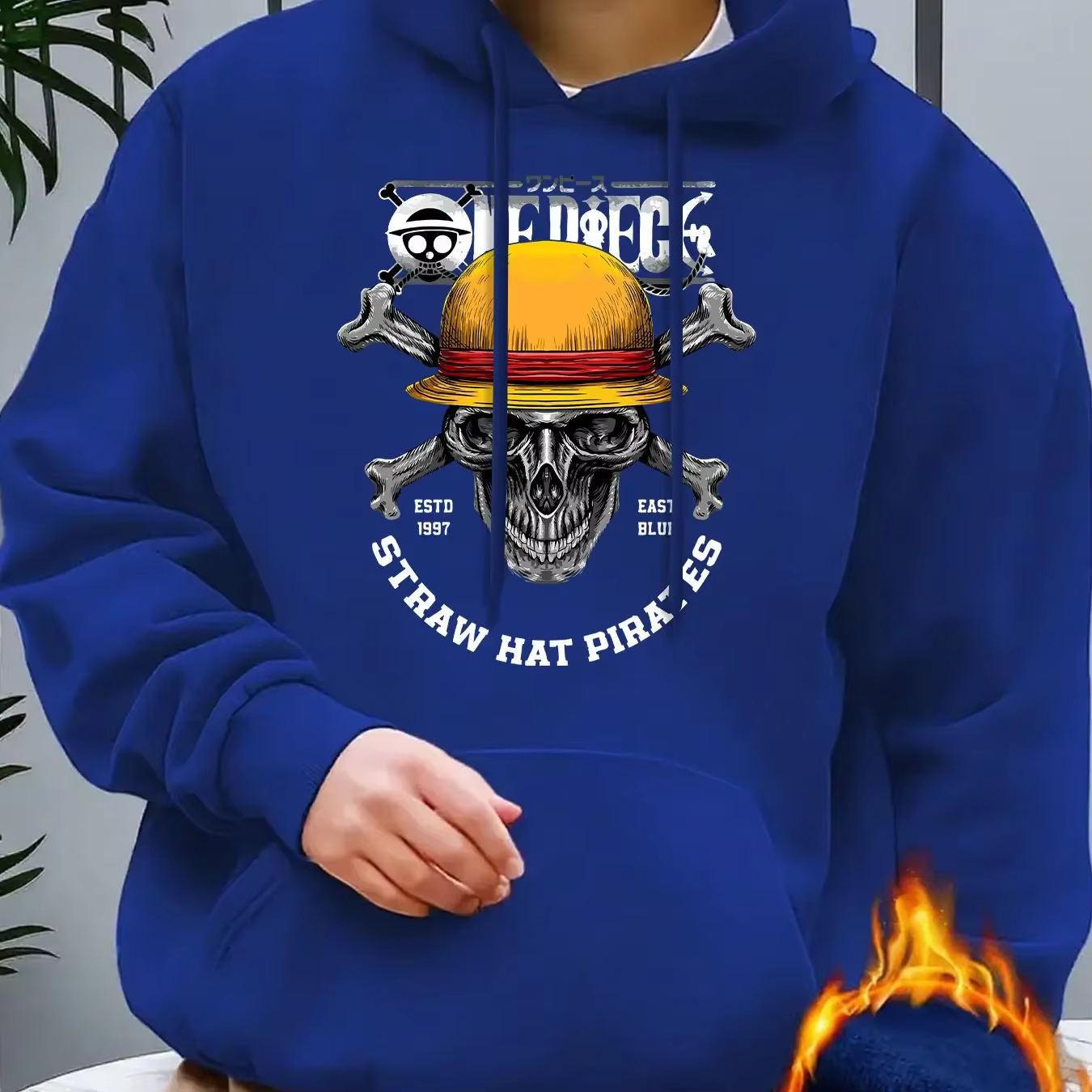 Sweat-shirt à capuche pour homme - Pull décontracté noir avec poche avant
