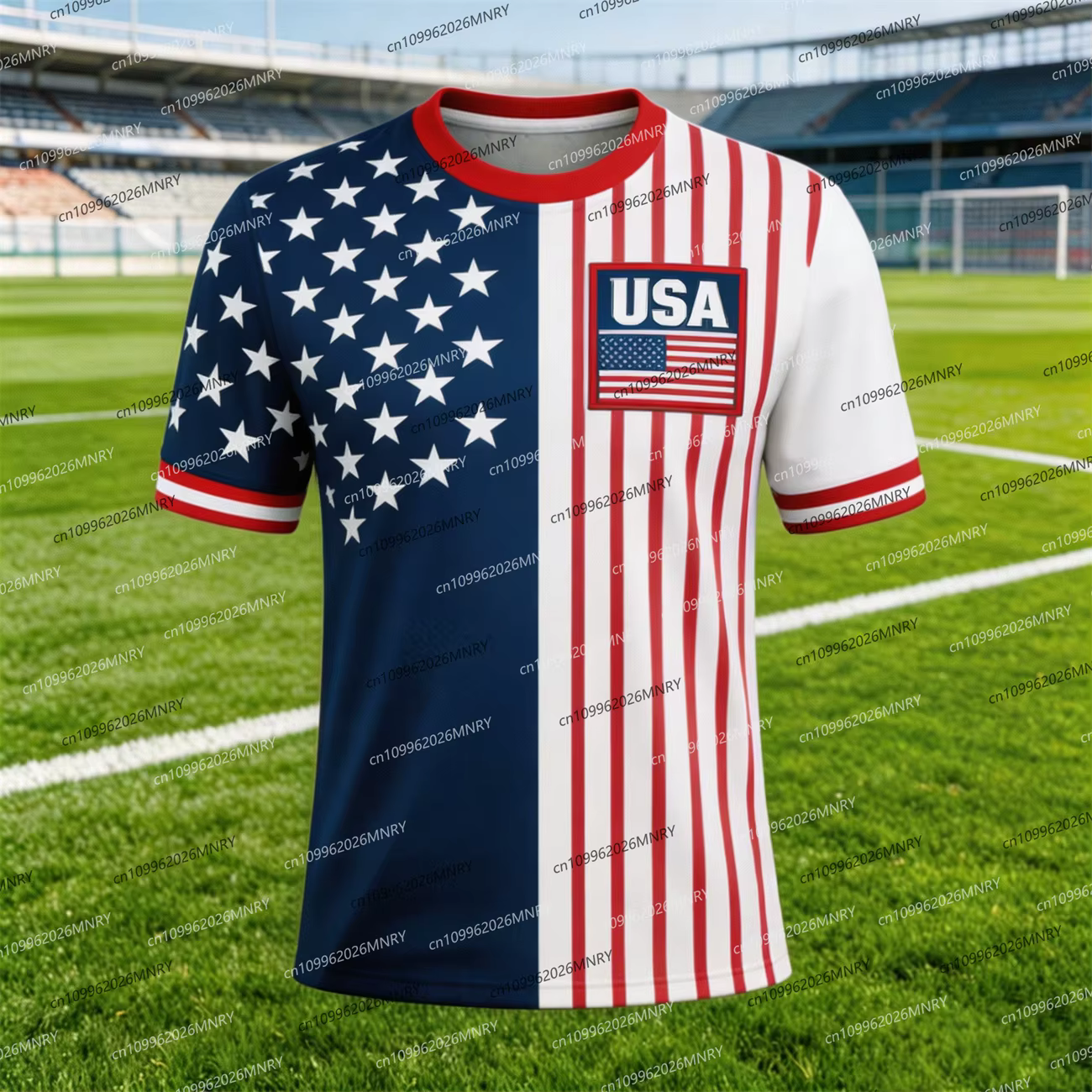 T-shirt Homme 2026 avec Emblème Drapeau Américain