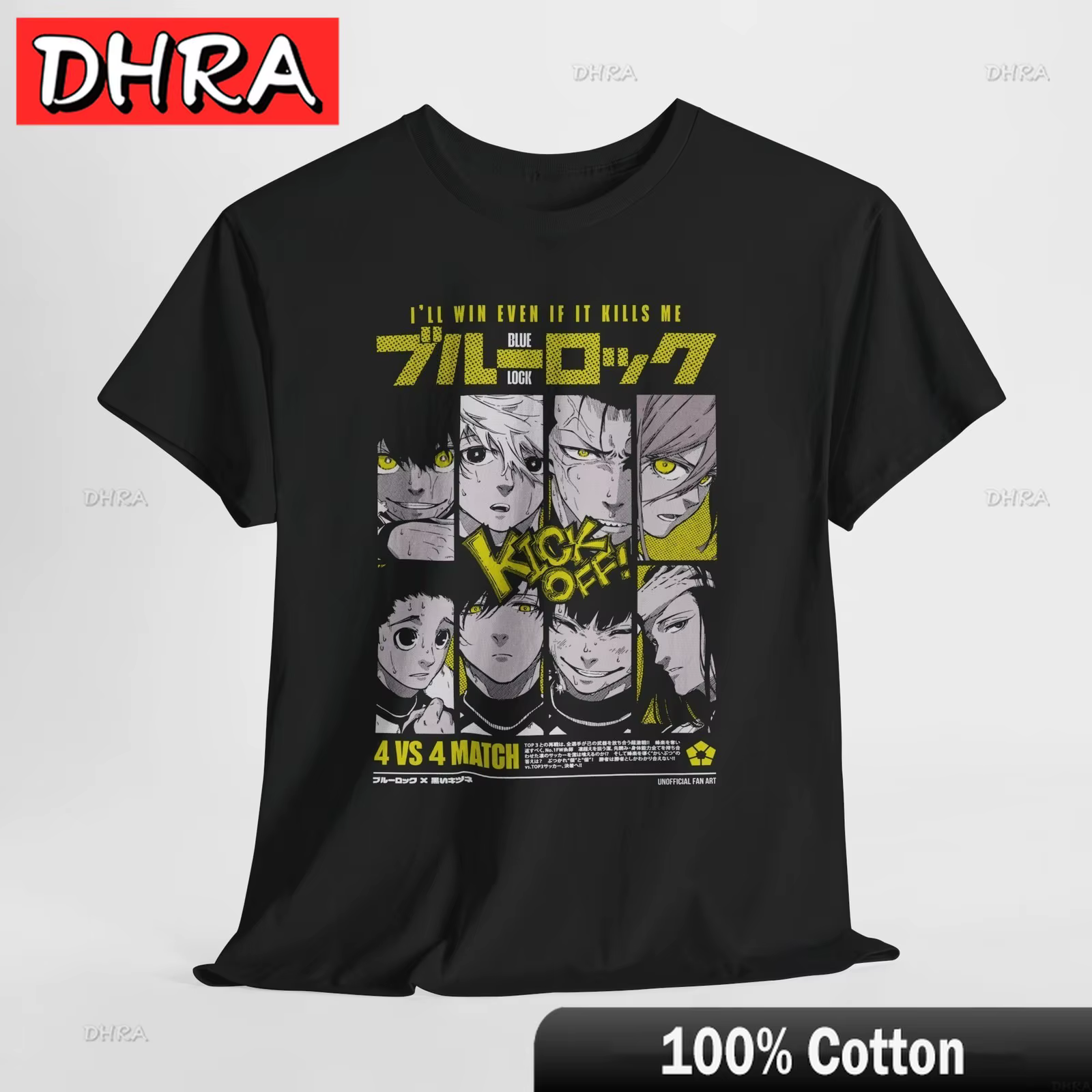 T-shirt Blue Lock Isagi Yoichi Bachira Nagi Rin Itoshi Anime en coton, t-shirt graphique manga, manches courtes, pour hommes et femmes, hauts d'été
