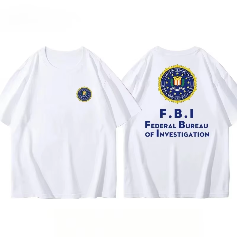 T-shirt pour hommes imprimé film Fbi Agent