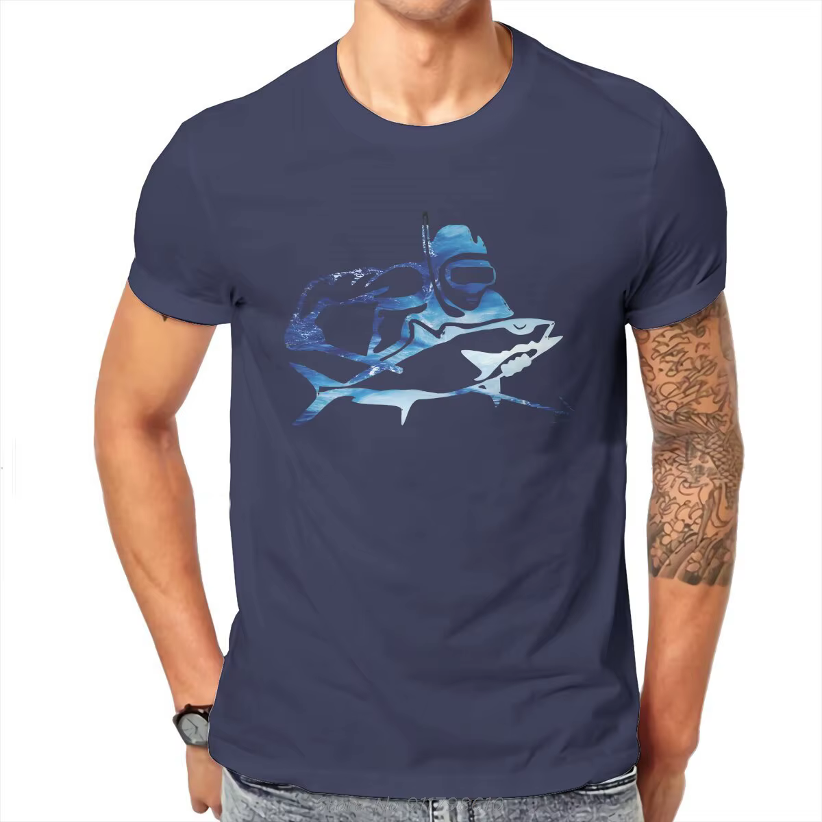 T-shirt de plongée sous-marine pour homme, vêtements originaux, à la mode