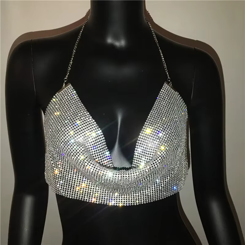Camisole dos nu à col en V profond pour femme
