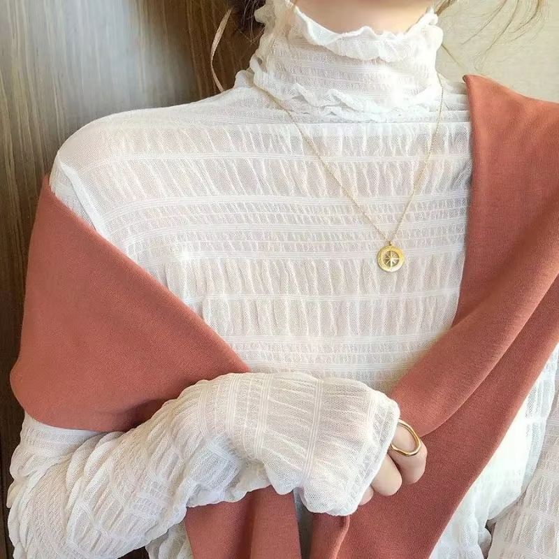 T-Shirts en maille à manches longues pour femmes
