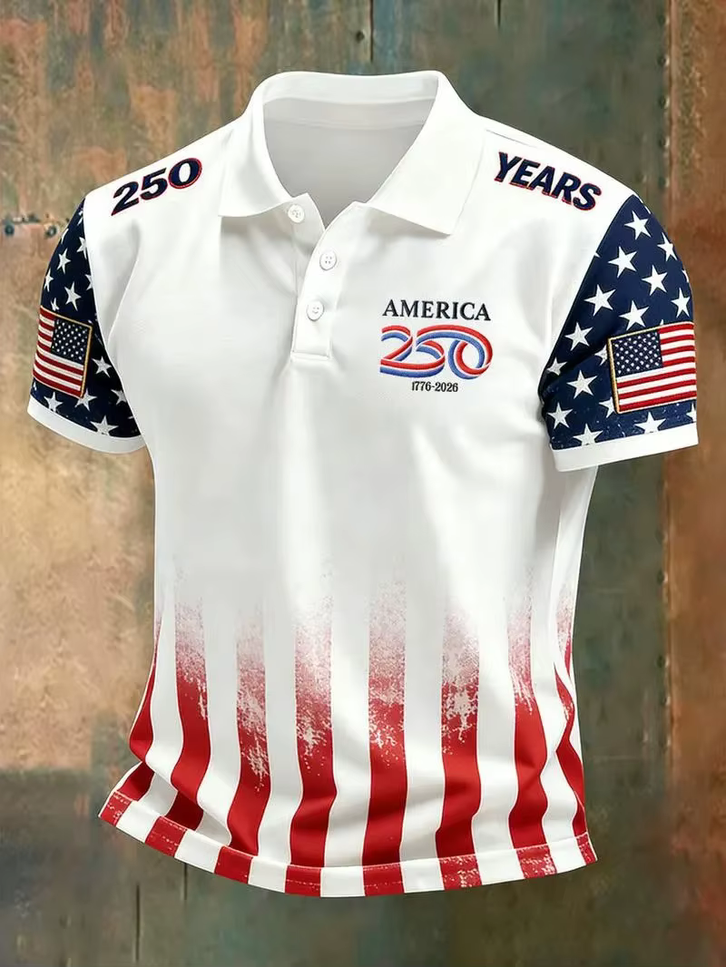 Polo patriotique 2026 pour le 250e anniversaire de l'Amérique