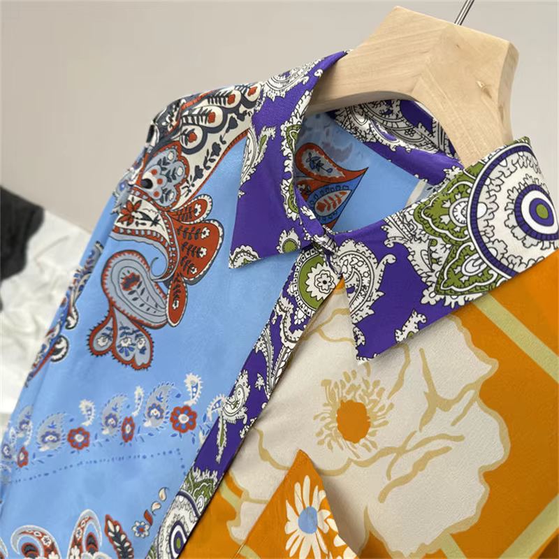 ZAROY Vintage femmes chemise printemps à manches longues fleur imprimé Blouse marque Design décontracté élégant Blusas Mujer و