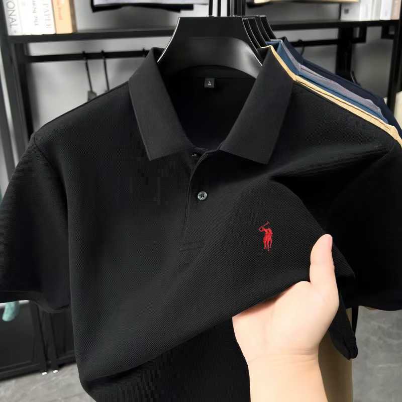 Designer marque 100% coton manches courtes polo chemise mode luxe pony broderie hommes été décontracté haute qualité golf T-shirt