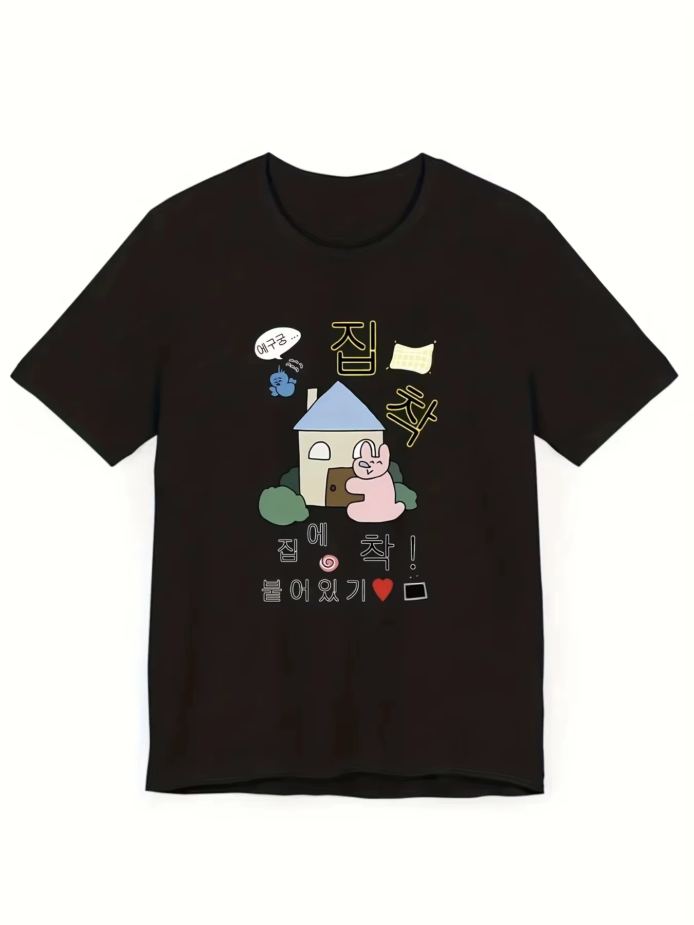 T-shirt à manches courtes imprimé à motifs tendance pour hommes et femmes