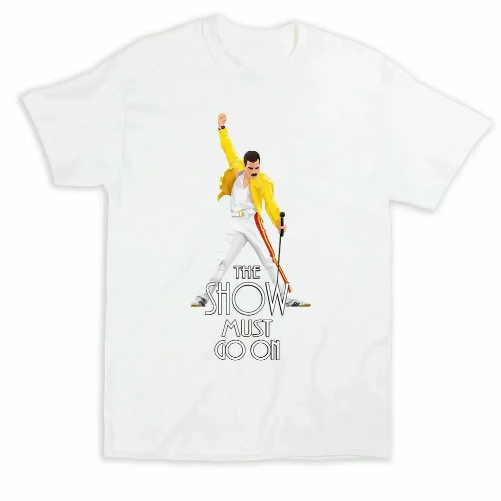 T-shirts vintage rock The Show Must Go on. T-shirt classique Freddie Mercury
